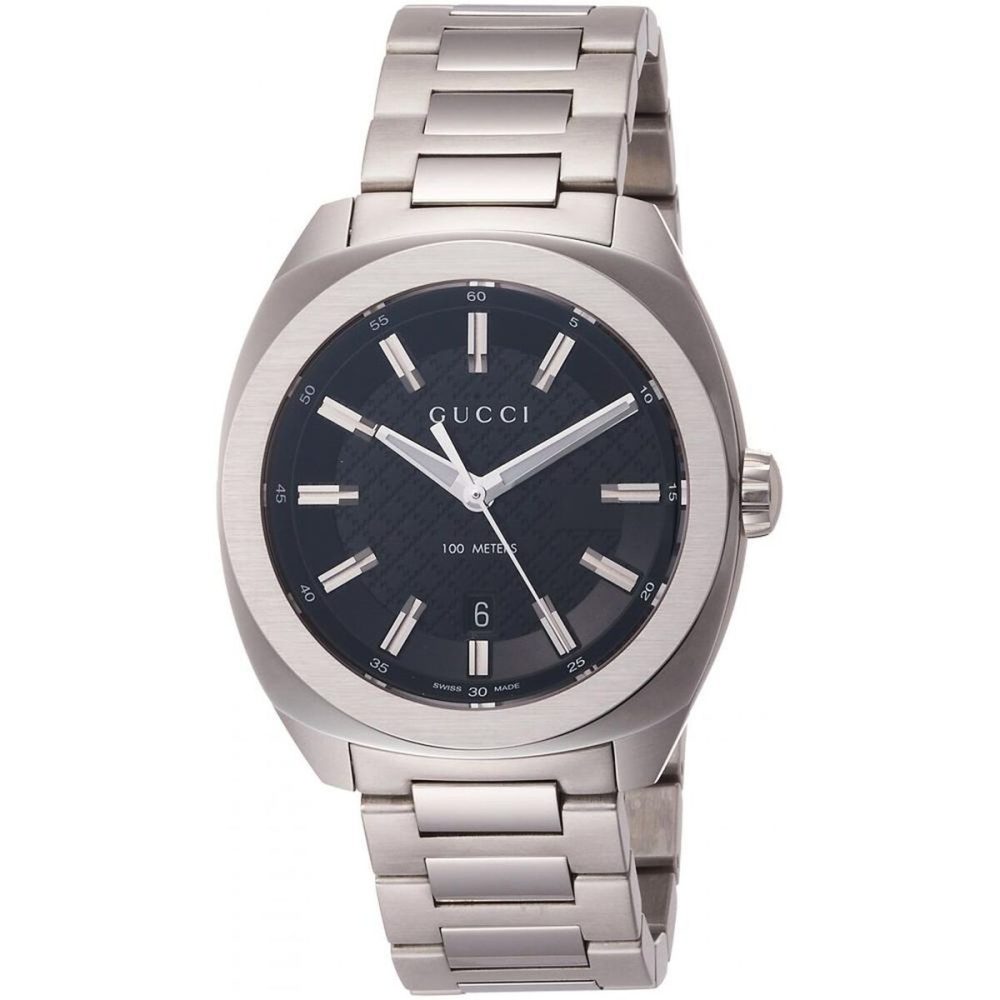 Gucci Quartz Black Dial Stainless Steel Gg2570 Collection -YA142312