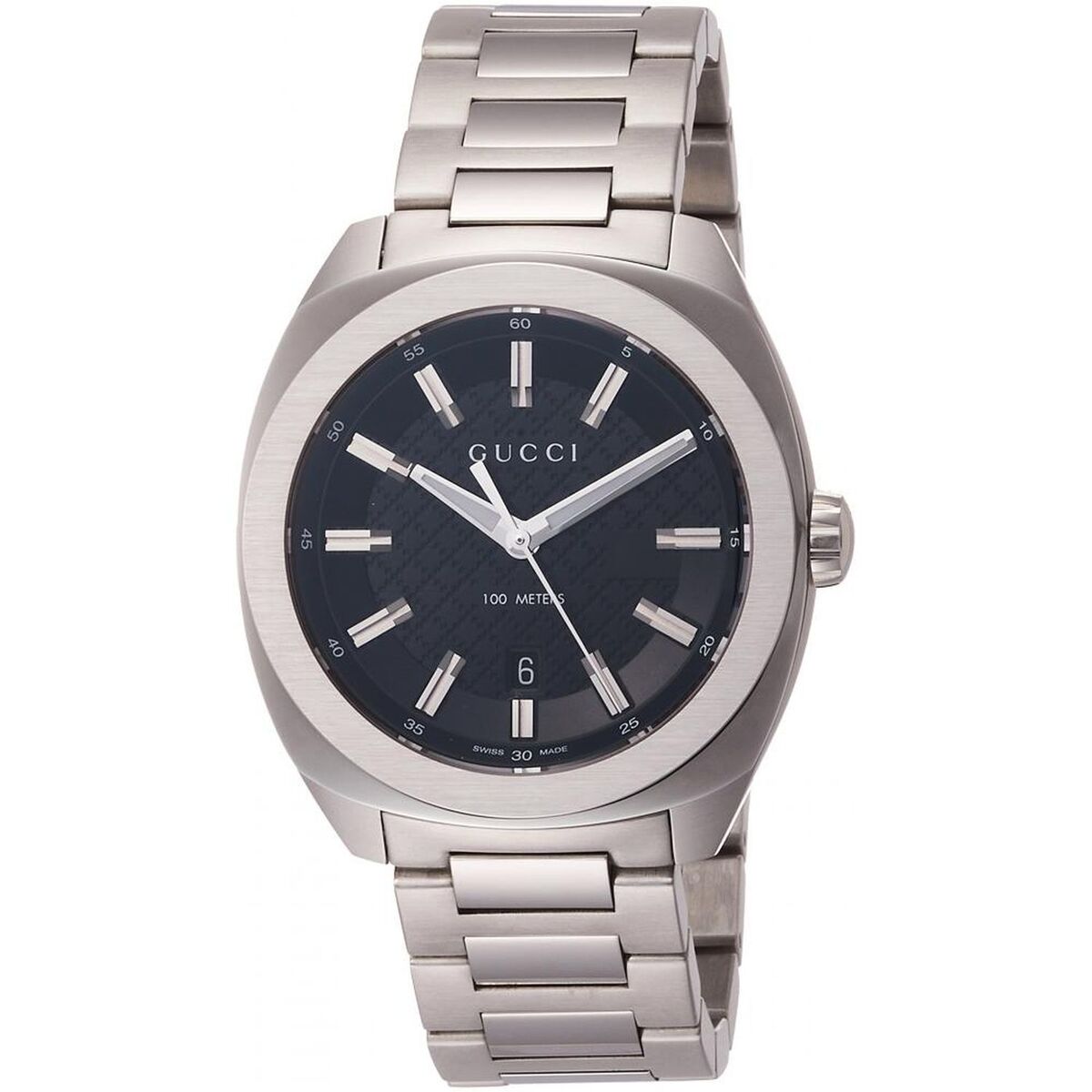 Gucci Quartz Black Dial Stainless Steel Gg2570 Collection -YA142312