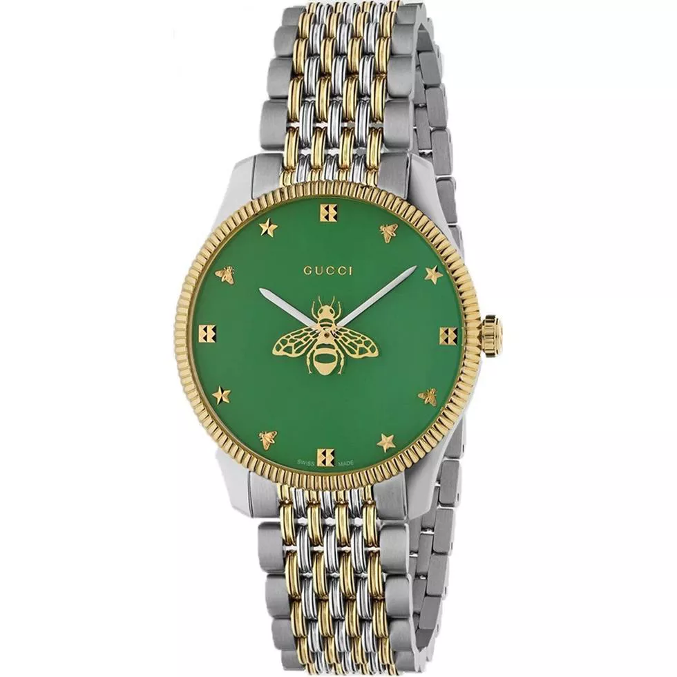 Gucci G-Timless Quartz Green Dial Ladies Watch - YA1264182