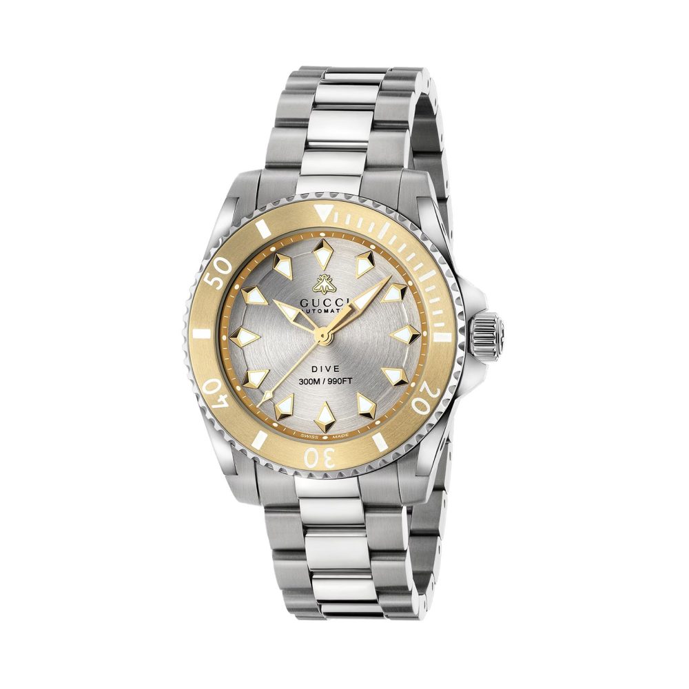 Gucci Dive Silver colored/Steel 40 mm YA136357