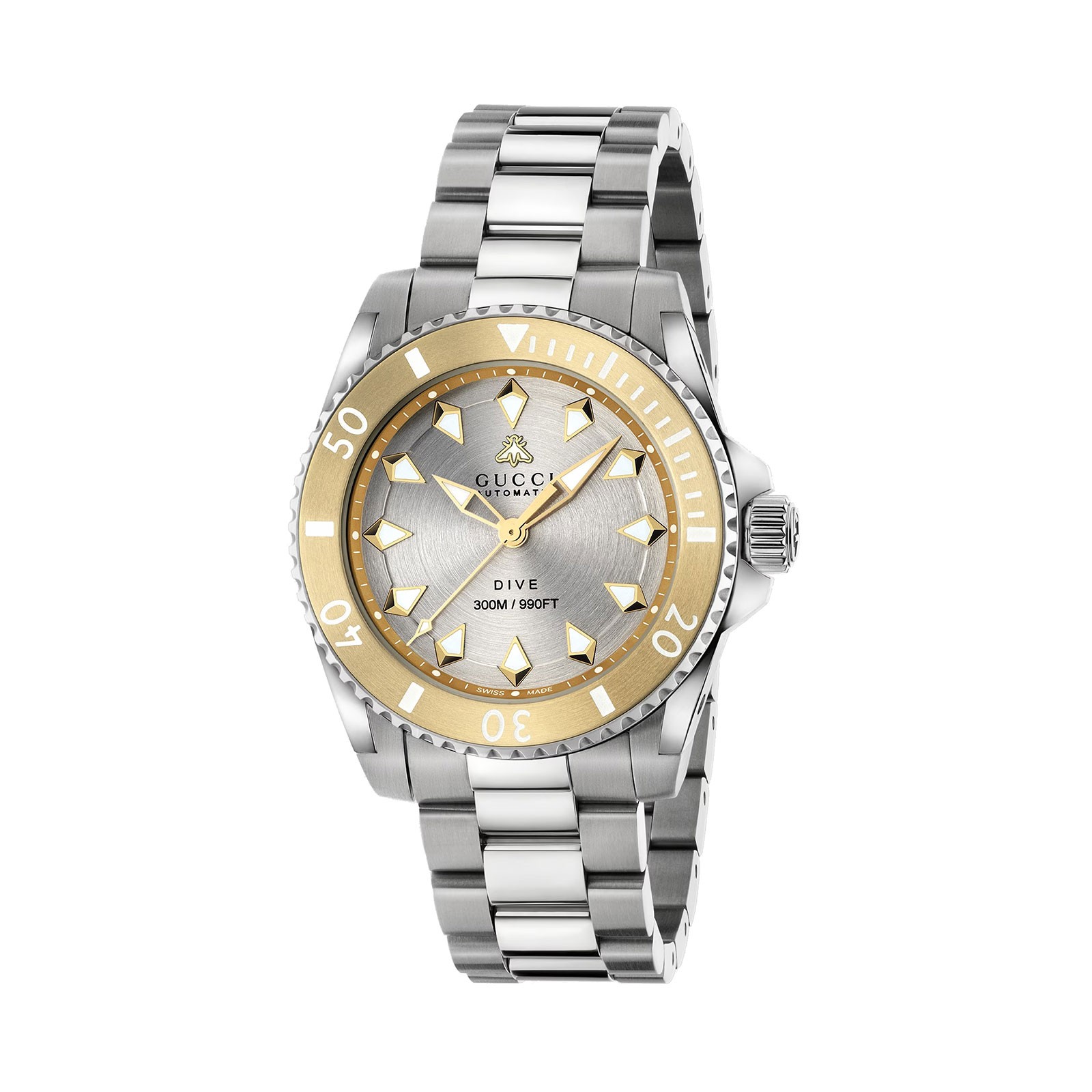 Gucci Dive Silver colored/Steel 40 mm YA136357