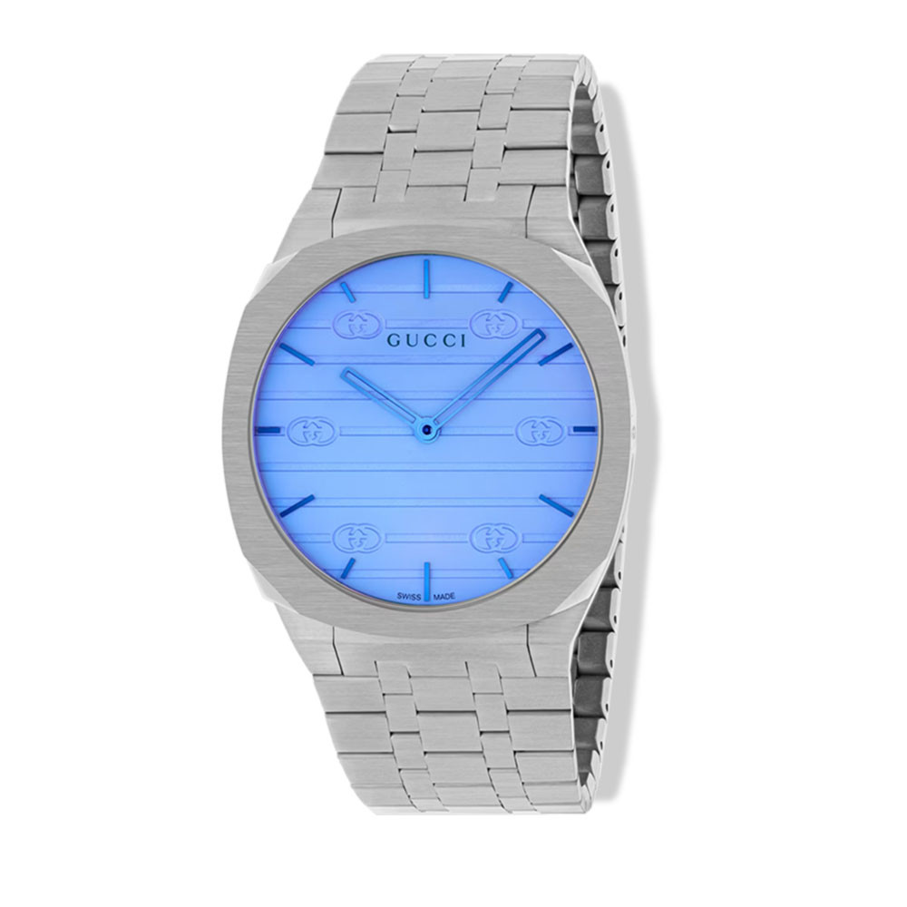 Gucci 25H Blue/Steel 38 mm YA163408