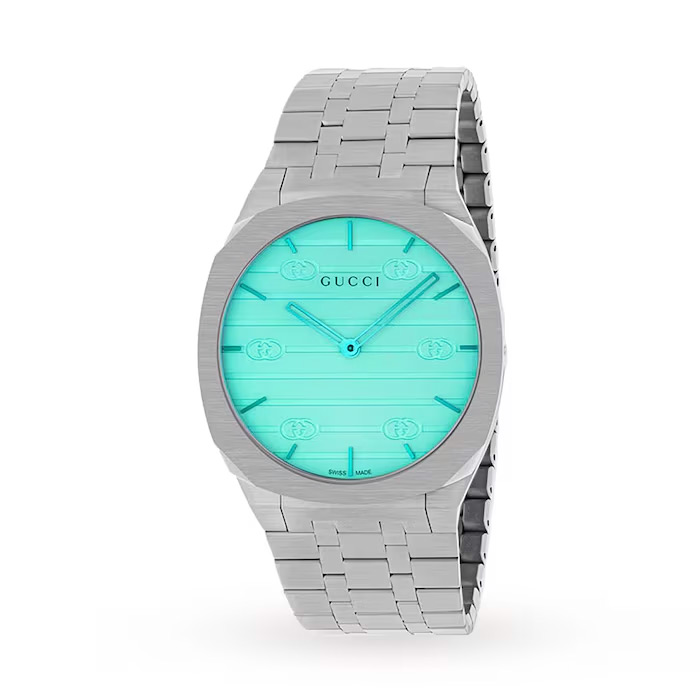 Gucci Quartz Blue Dial Ladies Watch Gucci 25h 38mm YA163409