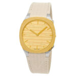 GUCCI 25H watch, 34mm in white leather – YA163416